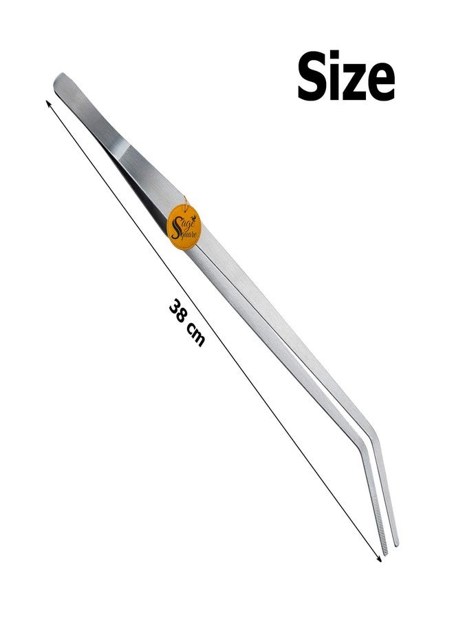 Sage Square Aquarium Straight Tweezer, Stainless Steel, Aquascape Tools, Feeding Tongs, Rust-Resistant, Corrosion-Resistant, Durable, Non-Slip Design,Polished, Shiny (38cm) - Image 4